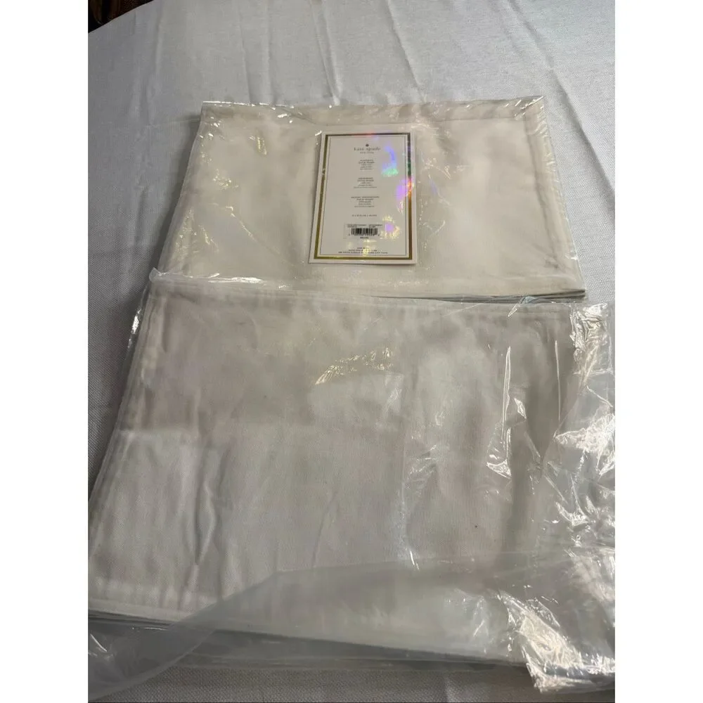 Kate Spade Placemats Spike the Punch Silver Glitter Set of 7 Holiday Placemats